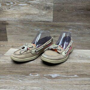 Sperry top Sider Angelfish Beige Leather Boat Shoes Women's Size 9